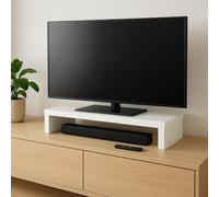 Henor Support en Bois FSC® pour Moniteur TV 62 x 26.5 x 12 cm. Supporte 50 Kg. Blanc