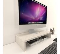 Henor Support en Bois pour Moniteur TV 62 x 26.5 x 12 cm. Supporte 50 Kg. Chêne Stel