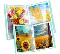 Henoyso Livre de rangement de 60 pages A2 et A3 pour peinture diamant avec pochettes de protection, 55,9 x 41,9 cm, 41,9 x 30,5 cm (vert)