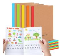 Henoyso Lot de 20 carnets de composition primaire, journal primaire A5, carnet d'écriture K-2 pour enfants, étudiants, dessins, histoires, livres semi-vierges (couleur vive)