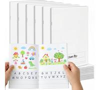 Henoyso Lot de 24 carnets de composition primaire K-2 de 14 x 21 cm, carnet de notes pour fournitures pour enfants, livre d'écriture vierge en vrac pour enfants pour écrire un journal de dessin de 60