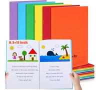 Henoyso Lot de 24 carnets de composition primaire K-2 de 21,6 x 29,9 cm, carnet de notes pour fournitures pour enfants, livre d'écriture vierge en vrac pour enfants pour écrire et dessiner un journal
