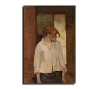 Henri de Toulouse Lautrec A Montrouge Rosa La Rouge Poster décoratif sur toile pour salon, chambre à coucher, 50 x 75 cm
