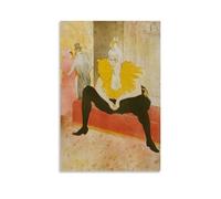 Henri De Toulouse-Lautrec Masterpieces (La clowness assise (Mademoiselle Cha-u-ka-o), 1896) Décoration d'intérieur Affiche esthétique Impression d'art mural sur toile Décoration moderne pour chambre à