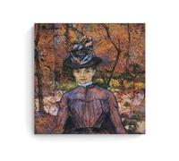 Henri De Toulouse-Lautrec Portrait de Suzanne Valadon - Art mural imprimé sur toile - Décoration d'intérieur - 40 x 40 cm
