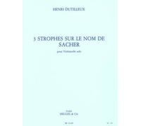 Henri dutilleux: 3 strophes sur le nom de sacher (cello)