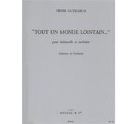 Henri Dutilleux: Tout Un Monde Lontain / Conducteur