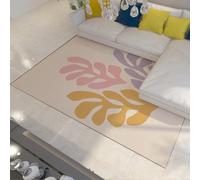 Henri Matisse Abstrait Leaf Rugs Tapis 180x270cm Salon lavables pour Chambre à Coucher avec Support antidérapant Silhouette Minimaliste de Sol Couloir Salle Manger décor Noir