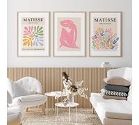 Henri Matisse Affiche Rose Bleu Moutarde Art Nordique Impression Abstraite Toile Peinture Moderne Mur Photo Salon Décor À La Maison 35x50cm-3Pcs Sans Cadre