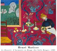 Henri Matisse - imprimé "The Dessert : Harmony In Red The Red Room" PM12134 (50 cm x 40 cm) (Coloré)