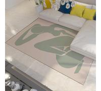Henri Matisse Lavable en Machine À Poil Court Endos Antidérapant Vert Clair Yoga Figure Imprimer Tapis Non Perdants 100x150cm pour Salon Studio Chambre Cuisine Couloir Bureau