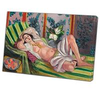 Henri Matisse Odalisque couchée aux Magnolias Photo Reproduction sur toile encadrée Décoration murale 76 x 60 cm Profondeur 18 mm