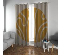 Henri Matisse Rideaux occultants pour Salon Chambre à Coucher Decor Abstrait Jaune Circulaire Motif géométrique fenêtre Rideaux 2 Panneaux B140xH245cm