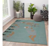 Henri Matisse Tapis 60x90 d Espace Salon carpette antidérapant Lavable Descente de Ferme Moderne Bleu Clair intérieur Doux Fin pour Chambre Maison Bureau minimalistes Cuisine Couloir