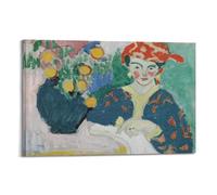 Henri Matisse The Madras Impression sur toile et décoration murale moderne pour chambre à coucher 30 x 45 cm