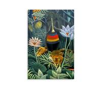 Henri Rousseau - Poster imperméable - Impression d'intérieur - Résistant à l'humidité - Facile à installer et à la décoloration - Style sans cadre - 30 x 45 cm