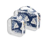 Henri Style Hérisson Bleu Indigo Trousse de toilette pour homme Approuvée par la TSA Petite trousse de maquillage portable conforme aux normes aéroportuaires