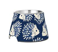 Henri Style Hérisson Gamelle avec support en acier inoxydable pour chiens de taille moyenne Bleu indigo