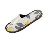 Henri Style Lemon Gunmetal Pantoufles d'intérieur et d'extérieur portables confortables à bout ouvert pour la piscine, la salle de sport, le bain, la maison zapatillas para mujer, Henri Style Lemon