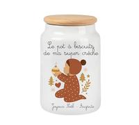 henrietteandco Pot à Cookies Noël Crèche Personnalisé avec Prénom | Cadeau Gourmand Petite Enfance | Pot Hermétique Made in France | Design Festif - Édition Limitée (Enfant)