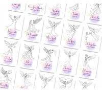 Henriettes-ART Lot de 20 cartes d'affirmation d'ange - Messages de renforcement - Cartes de pleine conscience pour la méditation, le coaching et les idées cadeaux pour adultes - Ces cartes sont faites