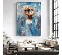 Henry Asencio Abstrait Femme Retour Célèbre Art Impression Sur Toile Peinture Salon Mur Photo Décoration De La Maison Affiche 75x100cm (30x39in) Sans Cadre