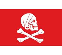 Henry Avery Pirate Rouge Drapeau De Festival 90X150Cm Imprimé Drapeau Avec Œillets Bannières De Pour Ferme Cour Maison