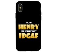 Henry Costume IDGAF Funny Meme Halloween Costume for Henrys Coque pour iPhone X/XS