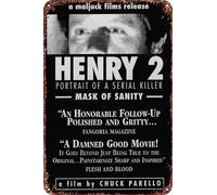 Henry : Portrait d'un tueur en série, partie 2 - Plaque vintage en étain - Décoration murale - Panneau rétro pour décoration de maison, terrasse, cadeaux - Affiche de film - 20,3 x 30,5 cm
