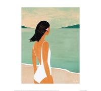 Henry Rivers Imprimé Beach Girl III (30 cm x 40 cm) (Vert/Beige/Blanc), Vert/beige/blanc, 30cm x 40cm