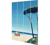 Henry Rivers - Table "Van Life II", Holz PM10433 (59 cm x 40 cm x 1,2 cm) (Blau/Beige/Grün)