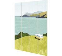 Henry Rivers - Table "Van Life" PM6928 (59 cm x 40 cm) (Grün/Weiß/Blau)