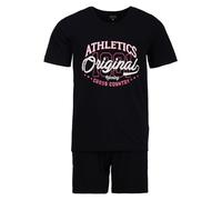 Henry Terre Athletics Original Pyjama pour homme en coton Taille M à 5XL, Noir , 4XL