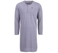 Henry Terre Chemise de nuit à manches longues avec poche de poitrine et boutonnière pour homme Taille M-3XL, gris, L