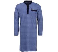 Henry Terre Chemise de nuit à manches longues pour homme avec poche de poitrine, taille M-3XL