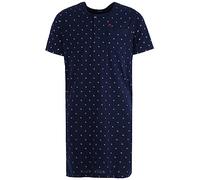 Henry Terre Chemise de nuit pour homme à manches courtes pour l'été - Pyjama - Taille M-3XL, bleu marine, XL