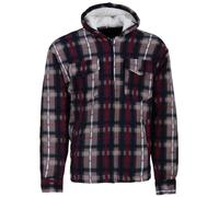 Henry Terre Chemise thermique à capuche pour homme Veste de travail à carreaux Taille M à 3XL, beige, XL