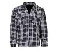 Henry Terre Chemise thermique de travail pour homme - Veste thermique - Doublure en polaire - Motif carreaux - Taille M-3XL, Noir , L