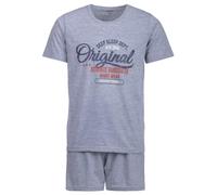 Henry Terre Ensemble pyjama pour homme 2 pièces Shorty Original Authentic Nightwear Grande taille Coton, gris, XXXXXL