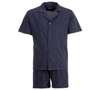 Henry Terre Karl Pyjama shorty pour homme avec motif croisé Ensemble pyjama en coton boutonné et t-shirt à manches courtes Design élégant Pyjama d'été, anthracite, XXL