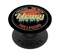 Henry The Man The Myth The Legend Men Nom personnalisé PopSockets PopGrip Adhésif