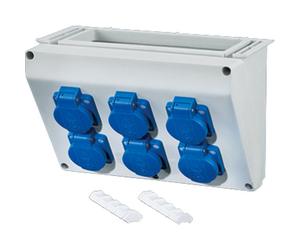 Hensel Enyst Boîte de connexion 6x16A 230V 270mm de largeur - FP CB 218
