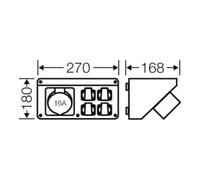 Hensel Enystar Connection Box WM2 1x16A 5p 400V 2x16A 2p PE - FP CB 216
