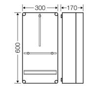 HENSEL Hensel Boîtier compteur 300x600x170mm T=146 Mi 2400 Quantité:1