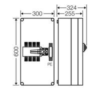 HENSEL Hensel Boîtier d’inverseur de charge Mi 7481 160A 4 pôles PE Quantité:1