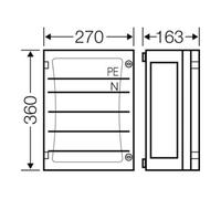 HENSEL Hensel Boîtier de barres omnibus 270x360mm 250A 5p. FP 3212 Quantité:1