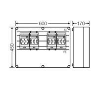 HENSEL Hensel Boîtier de sectionneur de charge NH-Si 4x3xNH00 250A 5 pôles Mi 6642 Quantité:1