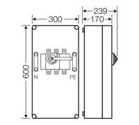 HENSEL Hensel Boîtier d'interrupteur-sectionneur 250A 3p.+PE+N Mi 7455 Quantité:1