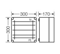 HENSEL Hensel Boîtier pour barres omnibus 300x300mm 250A 5p Mi 6252 Quantité:1