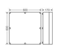 HENSEL Hensel Boîtier vide 600x600x170 Mi 0800 Quantité:1